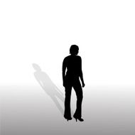 Vector silhouette of a woman N61