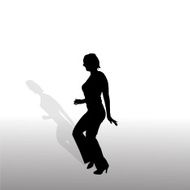 Vector silhouette of a woman N63