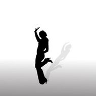 Vector silhouette of a woman N66