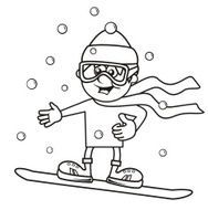 Snowboarder coloring book