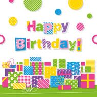 happy birthday presents greeting card