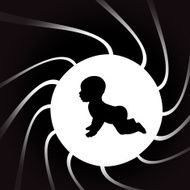 Vector silhouettes of child