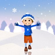 happy child in winter