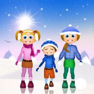 Children playing with snow N2