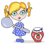 girl with jam