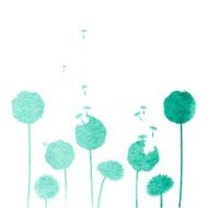 watercolor dandelion background N14