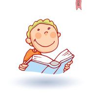 Kid book vector illustration