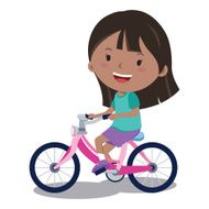 Little girl cycling