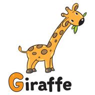 Little funny giraffe Alphabet G