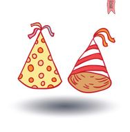 Birthday party Party hat vector illustration