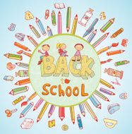 Back to school Banners and Bookmarks vector illustration N10