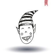 Cartoon Christmas elf vector illustration