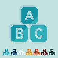 Flat design toy cube N6
