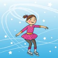 Little Girl skating on ice STAR WINTER ACTIVITIES