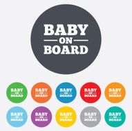 Baby on board sign icon Infant caution symbol N18