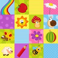 colorful seamless pattern with squares