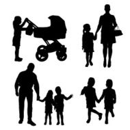 Vector silhouette of family N98