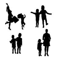 Vector silhouette of family N99