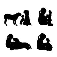 Vector silhouette of child N7