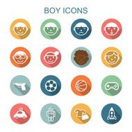 boy long shadow icons