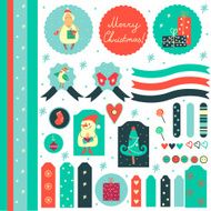 Cute graphic Christmas scrapbook elements