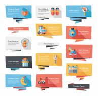 Baby flat banner background set eps10 N6