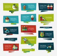 Baby flat banner background set eps10 N16