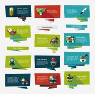 Baby flat banner background set eps10 N19