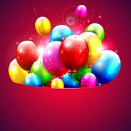 Colorful balloons flying out of pocket N2