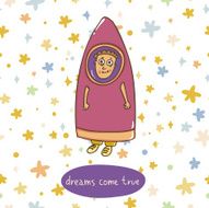 pattern star boy rocket vector N2