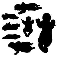 baby vector silhouette