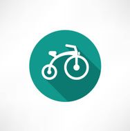 Children bicycle flat icon