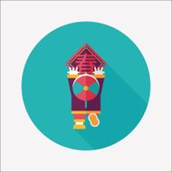 Chinese New Year boy to stick couplets flat icon eps10