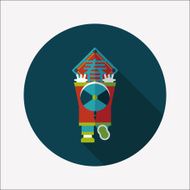 Chinese New Year boy to stick couplets flat icon eps10 N2