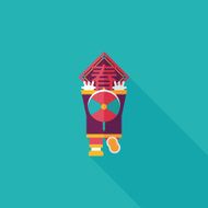 Chinese New Year boy to stick couplets flat icon eps10 N3