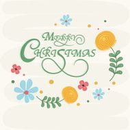 Greeting card design for Merry Christmas celebrations