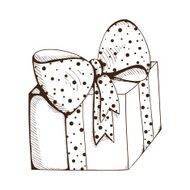 Present box with decorative bow N2