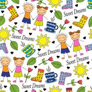 Cartoon seamless pattern N3