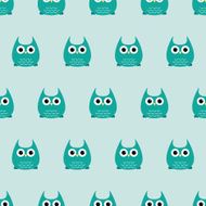 Seamless pattern - owls