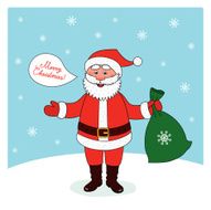 Jolly Santa Claus Congratulation Merry Christmas