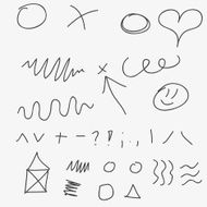 Doodle elements set