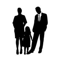 Vector silhouette of family N102