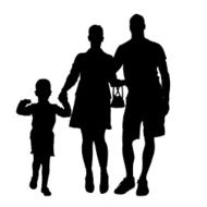 Vector silhouette of family N103