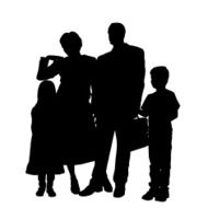 Vector silhouette of family N105