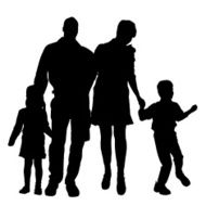 Vector silhouette of family N106