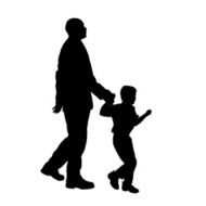 Vector silhouette of family N108
