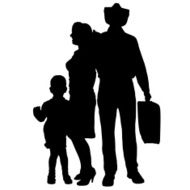 Vector silhouette of family N109