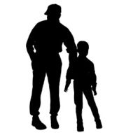 Vector silhouette of family N111