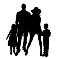 Vector silhouette of family N112