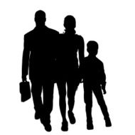 Vector silhouette of family N115